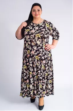Сукня максі в квітковий принт великих розмірів