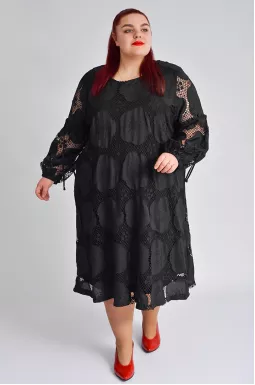 Платье миди из кружева больших размеров