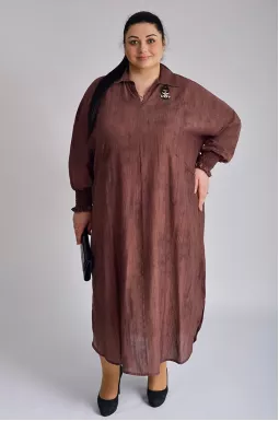 Платье макси с разрезами и украшением больших размеров