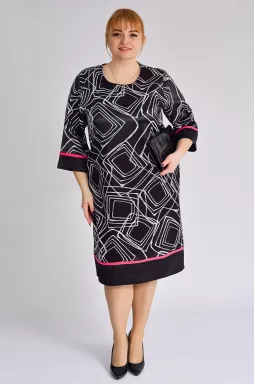 Платье-футляр миди больших размеров