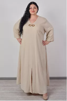 Сукня максі з розрізом і прикрасою великих розмірів