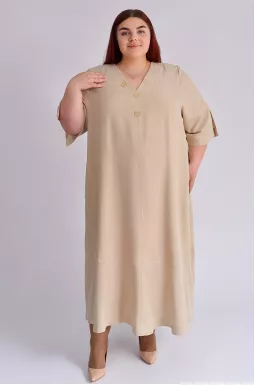 Платье макси с золотистыми украшениями больших размеров