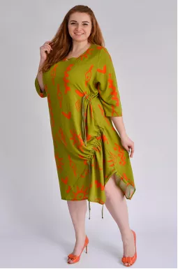 Сукня міді з регульованою драпіровкою великих розмірів