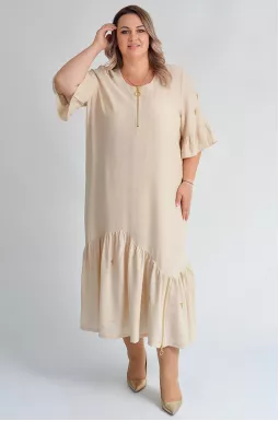 Сукня міді з воланами та блискавками великих розмірів