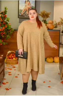 Сукня міні з ангори з декоративною прикрасою великих розмірів