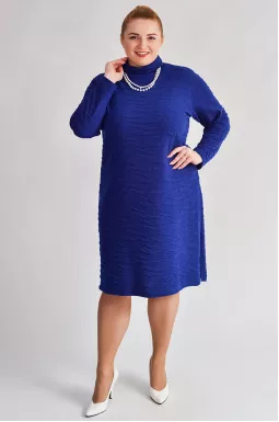 Платье миди футляр из фактурного трикотажа больших размеров