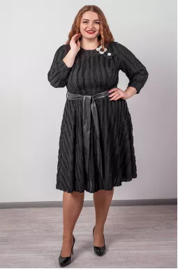 Сукня А-силует із поясом та квітковими прикрасами великих розмірів