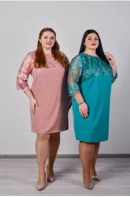 Сукня-футляр міні з квітковим гіпюром та паєтками великих розмірів