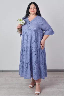 Сукня максі з прошви з ажурною вишивкою великих розмірів