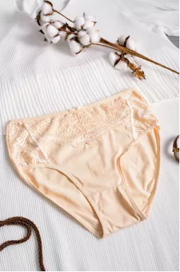 Труси трикотажні з мереживом великих розмірів