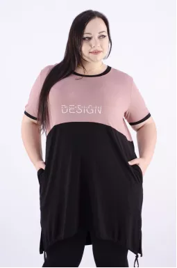 Трикотажна коротка туніка  трапеція супер батал