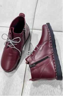 Черевики бордо демісезонні великих розмірів