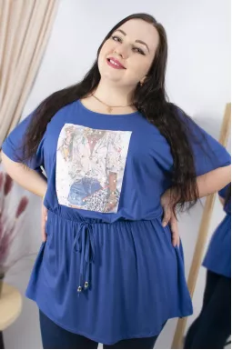Повсякденна туніка на зав'язці батал