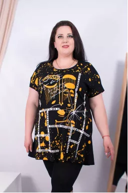 Туніка коротка трапеція супер батал