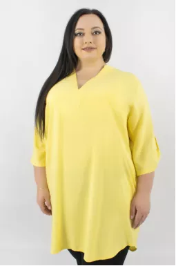 Туніка довга пряма штапельна супер батал