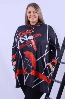 Туніка трапеція ангорова +  хомут  батал