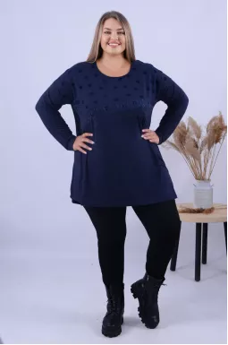 Туніка укорочена в горох супер батал