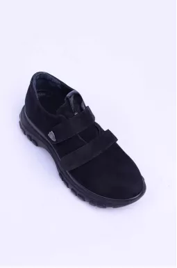 Туфлі замшеві на липучках великих розмірів