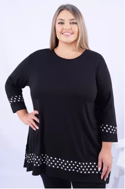 Туніка трапеція зі вставками супер батал