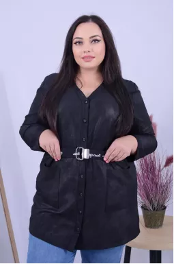 Туніка коротка сорочка з поясом батал