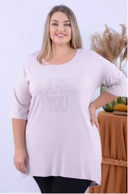 Туніка вкорочена трапеція з блискітками супер батал