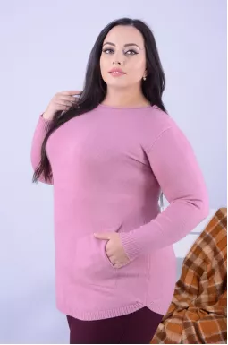 Базова пряма туніка з кишенями в різних кольорах батал