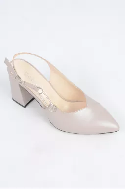 Туфли слингбеки на каблуке в трендовом цвете больших размеров