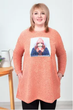 Туніка довга з фотопринтом супер батал