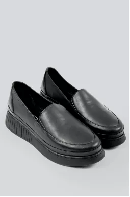 Туфли кожаные с резинками больших размеров