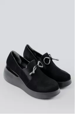 Туфлі замшеві з прикрасою великих розмірів