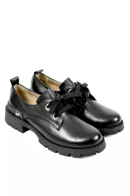 Стильные туфли дерби натуральная кожа больших размеров