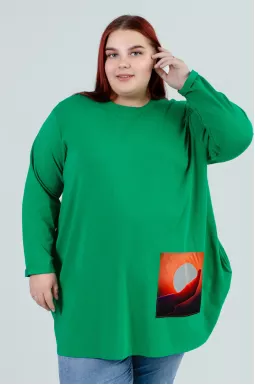 Туніка коротка трапеція з фотопринтом універсального розміру