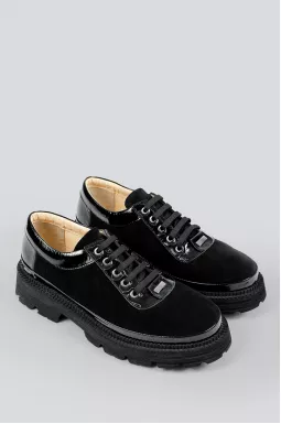 Дербі із замші та лаку великих розмірів