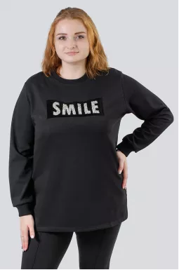 Туніка коротка пряма з принтом супер батал