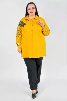 Туніка-сорочка з принтом супер батал