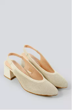 Слінгбеки бежеві з перфорацією великих розмірів