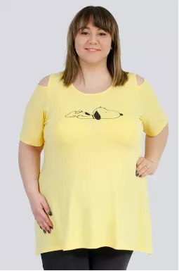 Туніка з відкритими плечима великих розмірів