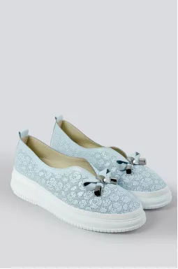 Туфлі блакитні з прикрасою великих розмірів