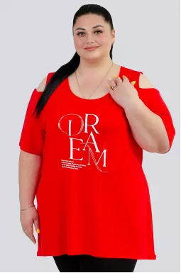 Туніка з відкритими плечима великих розмірів