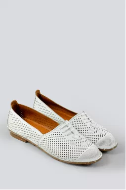 Туфлі білі зі шнурками великих розмірів