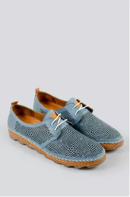 Туфлі зі шнурками у кольорі денім великих розмірів