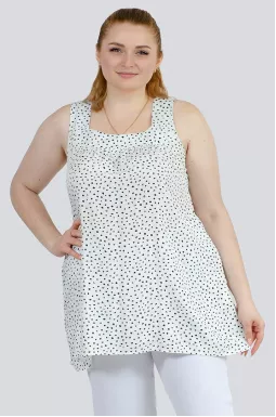 Туніка коротка в принт великих розмірів