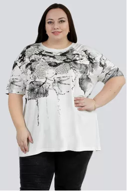 Туніка з декором великих розмірів