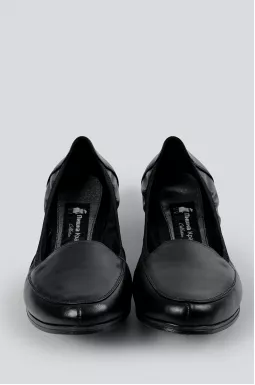 Балетки чорні на широкі ніжки великих розмірів