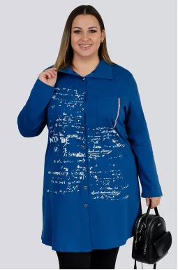 Туніка сорочка з принтом великих розмірів