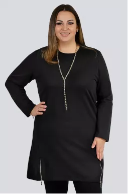 Туніка чорна з блискавками великих розмірів