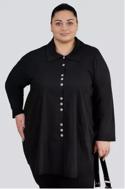 Туніка-сорочка чорна великих розмірів