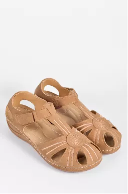 Босоніжки світло-коричневі великих розмірів