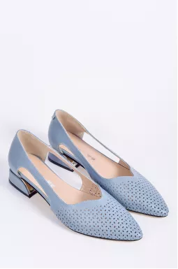 Туфлі кольору денім з декоративними підборами великих розмірів
