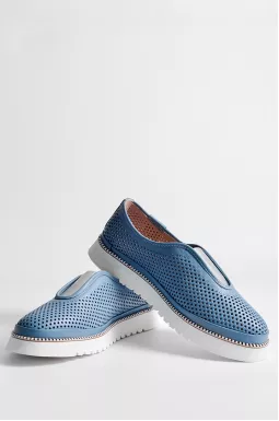 Туфлі з перфорацією у кольорі денім великих розмірів